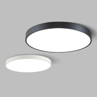 Acrylic Round Shade Modern Ceiling Light White Light with LED Light Flush Mount Ceiling Light for Living Room