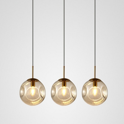 Designers Style Globe Pendant Light Glass Single Bulb Suspension Light for Bedroom