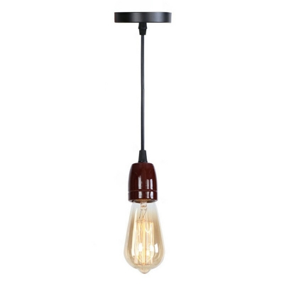 Exposed Bulb Design Hanging Lamp Nordic Ceramics 1-Light Cluster Pendant for Dining Room