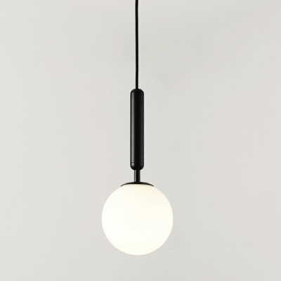 Minimalism 1 Light Pendant Light Spherical Glass Living Room Hanging Lamp