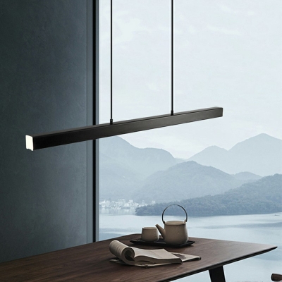 Modern Lighting Black/Coffee Finish Linear LED Pendant Decorative Office Meeting Room Island Lighting