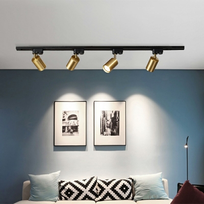 Simplicity Style Gold Close to Ceiling Lighting Shaded Ceiling Flush Mount Light