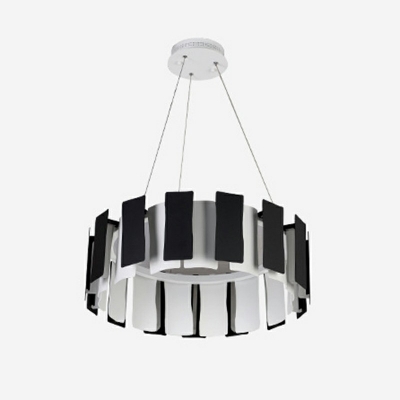 Black Metallic Round Hanging Light Modern Fashion LED Indoor Lighting Fixture for Restaurant