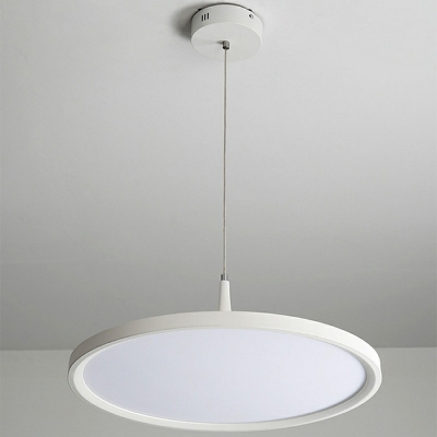 Contemporary Disc LED Pendant Light Metal Shade LED Light in White Light for Kitchen