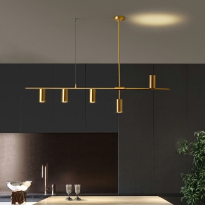 Cylinder Metallic Large Kitchen Pendant Lights Restaurant Bar Ceiling Hanging Light Fixtures