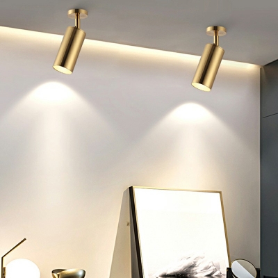 Golden Track Lighting Modern Light Luxury Living Room Wall Surface Mounted Household Downlight