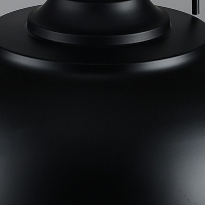 Industrial Style Bowl-Shaped Pendant Light Metal 1 Light Hanging Lamp in Black