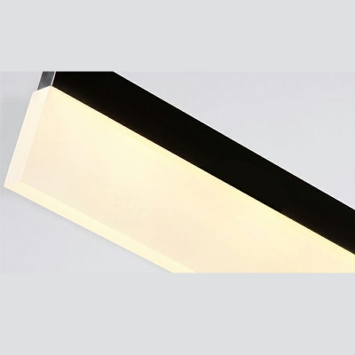 Minimalist LED Linear Pendant Lights Rectangular Acrylic Hanging Light for Commerical Stores Office