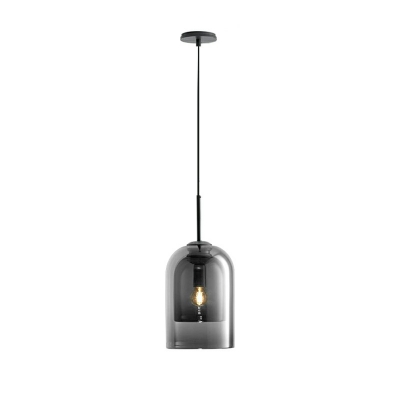 Modern Simple Style Adjustable Pendant Light with Glass Shade Pendant for Kitchen