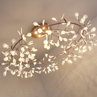 Nordic Lamps Acrylic Spray Chandelier Simple Living Room Bedroom Pendant Light