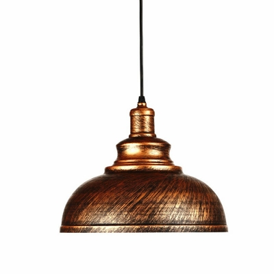 Retro Single Light LED Pendant Light with Dome Shape 11.5 Inchs Wide for Kitchen
