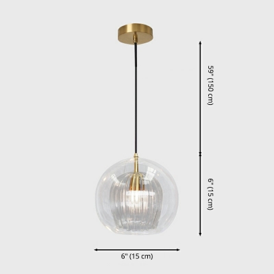 2 Tiers Glass Pendant Light Clear Hollow Globe for Dinning Room Stairs