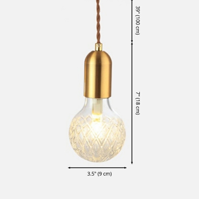 Continental Style Glass Pendant Light Droplet with Gold Handle Light for Shopwindow