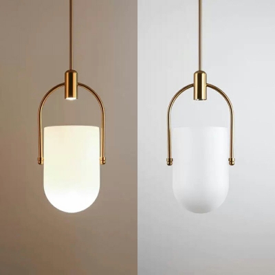 Geometric Glass Down Lighting Simple Bedroom Dining Room Single Bulb Hanging Pendant Light