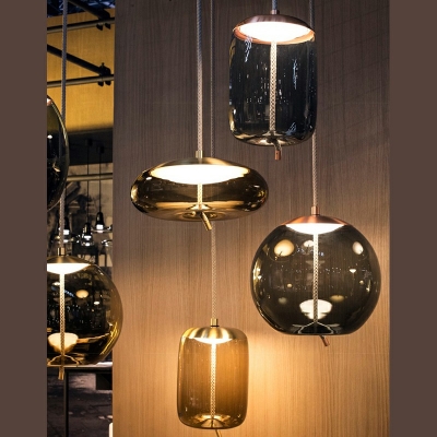 Geometric Shape Pendant Snack Bar Restaurant Loft Style Warm Light Ceiling Hang Light