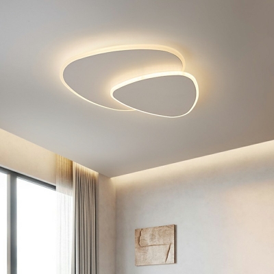 Minimalist Stone Flush Mount Ceiling Light Fixtures Acrylic Living Room Flush-Mount Light Fixture