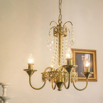 Post-Modern 5 Light Metal Chandelier Gold Pendant Light for Living Room