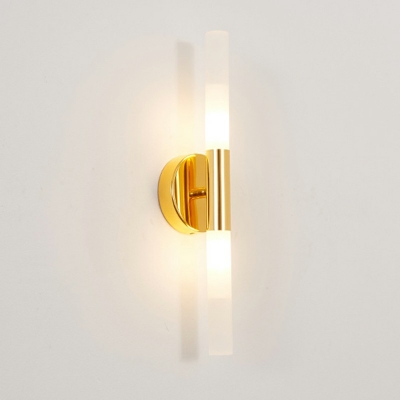 Tube Rod LED Wall Mount Lighting Minimalist White Glass Stairway Wall Sconce Lamp
