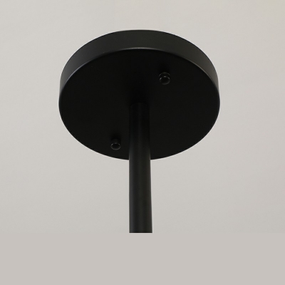 Bare Bulb Chandeliers Industrial Style Metal Multi Light Sockets Chandelier in Black