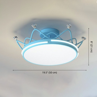 Creative Ceiling Lamp Acrylic and Iron Shade Flush Light for Children's Room, 20