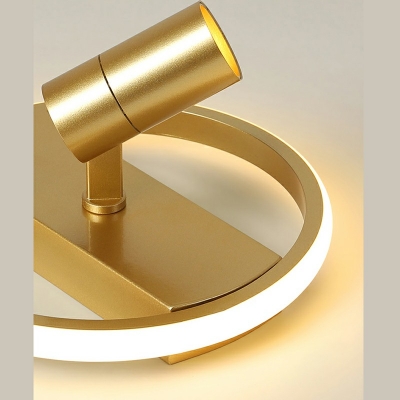 Gold Plated Cylinder Semi Flush Mount Spotlight 1.5