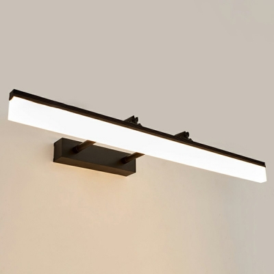 Metal Linear Vanity Lamp Simple LED Adjustable Wall Sconce Lighting in White Light