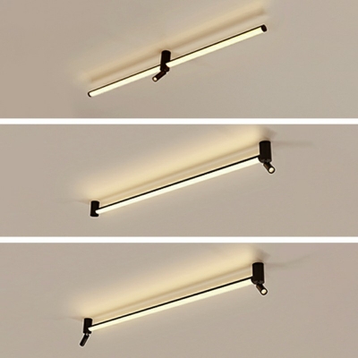 Modern Simplicity Rectangular LED Semi Flush Ceiling Light Aluminium Ceiling Fixture for Corridor