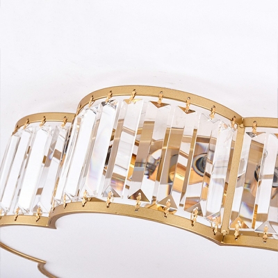 Modern Style LED Crystal Flush Mount Ceiling Lamp for Bedroom