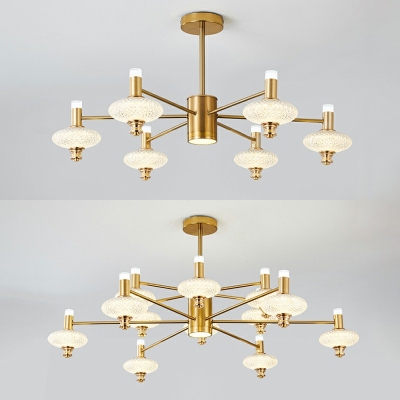 Postmodern Style Metal Sputnik Chandelier LED Molecule Suspension Light for Sitting Room