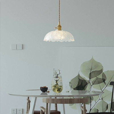 Single Light Glass Pendant Ceiling Lights Restaurant Hanging Light with Hanging Cord