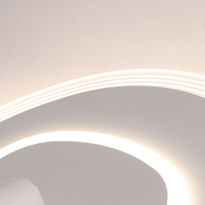 Super Thin Ceiling Lamp Modern Chic Acrylic Surface Mount LED Light in White Light for Living Room