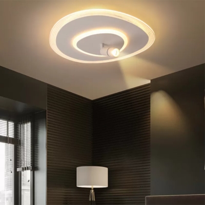Super Thin Ceiling Lamp Modern Chic Acrylic Surface Mount LED Light in White Light for Living Room
