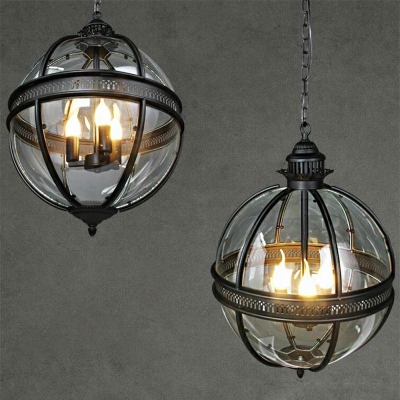 Antique Chandeliers 3 Heads Industrial Iron Candle Antique Chandelier