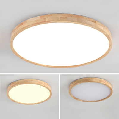 Disk Ceiling Mounted Fixture Macaron Wooden 2.5