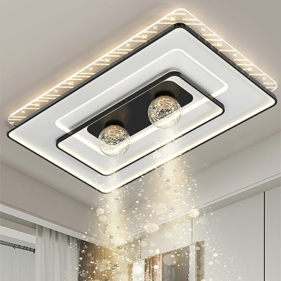 Gypsophila Flush Light Contracted Modern Iron and Acrylic Shade Ceiling Light for Interior Spaces, 24