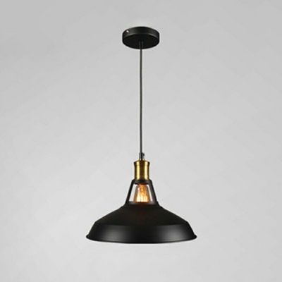 Industrial Style Barn Pendant Light Metal 1 Light Hanging Lamp