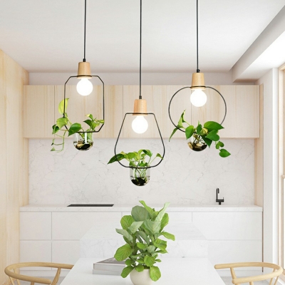 Industrial Style Metal Geometric Pendant Ceiling Light Dinning Room Pendant Lighting Fixture