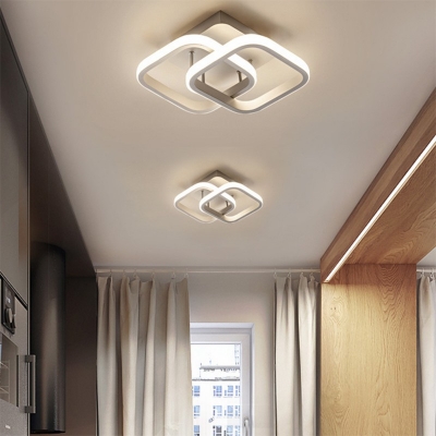 Metal Geometric Semi Flush Mount Lighting Modern LED Semi-Flush Mount Ceiling Light