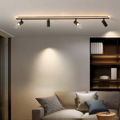 Minimalism Simplicity Wrought Iron Ceiling Lamp Metal LED Flush Mount Light for Sitting Room