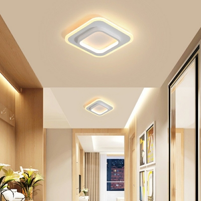 Modernism Geometric Corridor Flush Mount Ceiling Light Acrylic LED Flush Light