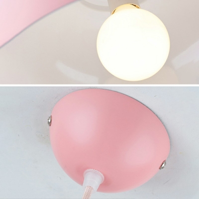 Multiple Macaron Color Nordic Living Room Pendant Metal Dome Lid Shade 1-Light Hanging Lamp