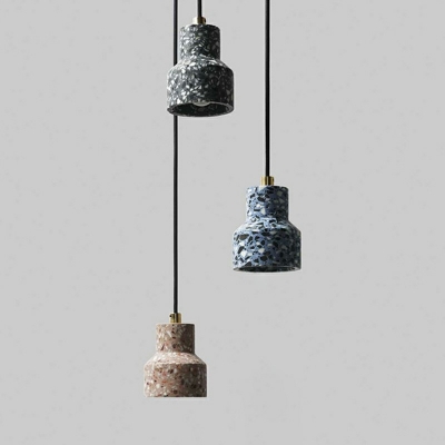 Nordic Style Pendant Light 1-Blub Cement and Metal 5.5 Inchs Height Hanging Lamp for Child's Bedroom