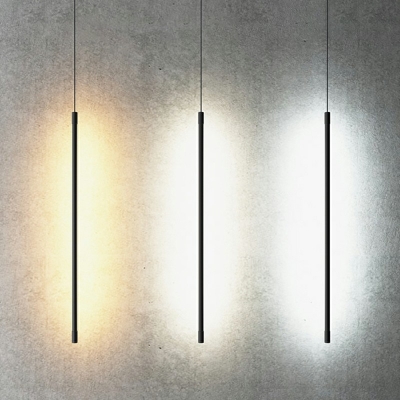 Simple Style Hanging LED Light in Black Metal Pendant Lighting for Exhibition Hall