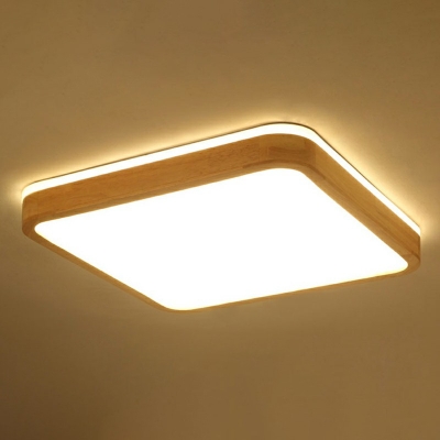 Wood Flushmount Creative Minimalist Large LED Ceiling Flush Mount Light for Living Room