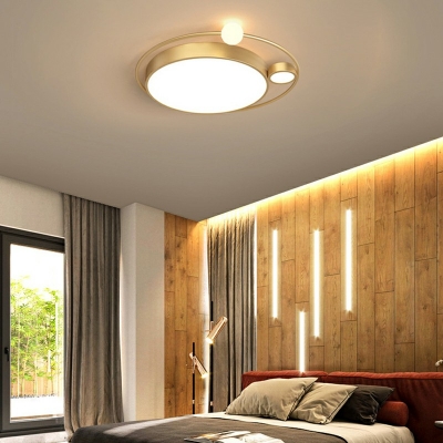 3-Lights Metal Circular Line Design LED Ceiling Light for Indoor Room