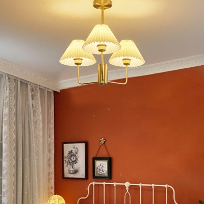 Brass Farmhouse Pendant 3-Light Gold Chandelier Modern Pendant Lighting for Bedroom