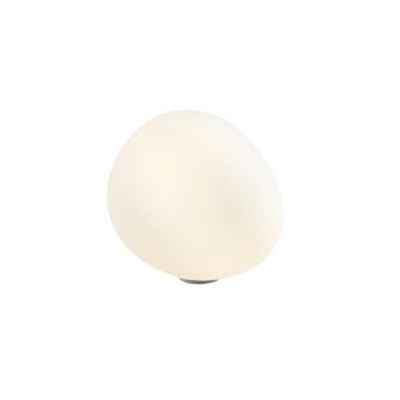 Contemporary 1 Bulb White Glass Spherical Table Lamp for Bedroom Reading Book Light