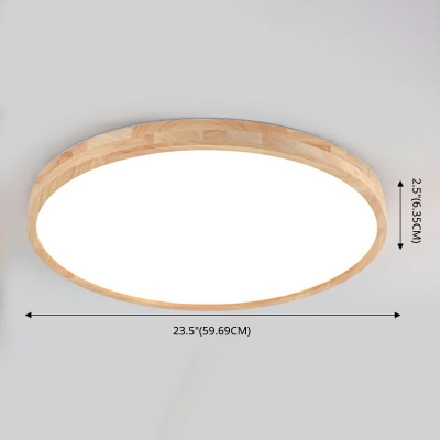 Disk Ceiling Mounted Fixture Macaron Wooden 2.5