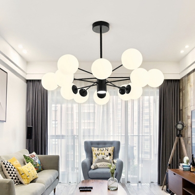 Glass Chandelier 12 Lights Modern Chandelier for Living Room Bedroom