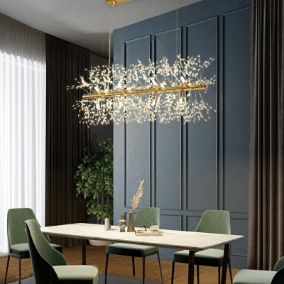 Modern Simplicity Dandelion Chandelier Crystal Pendant Light Spray Hanging Light for Living Room